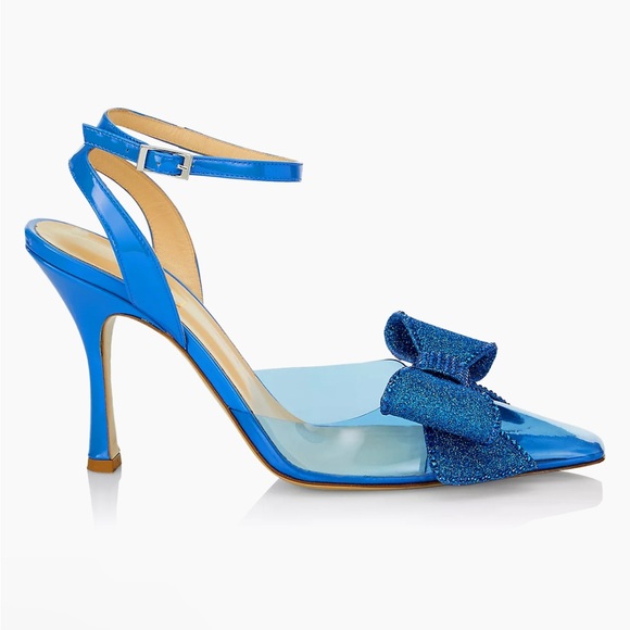 Nalebe Diamante Bow Pumps in Blue - Picture 8 of 8